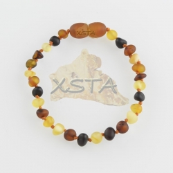 Amber teething bracelet baroque mixed raw